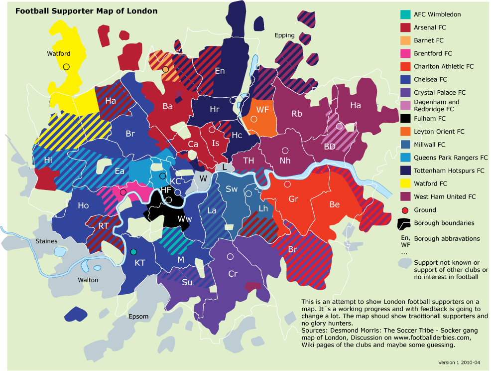 how many soccer teams in london area